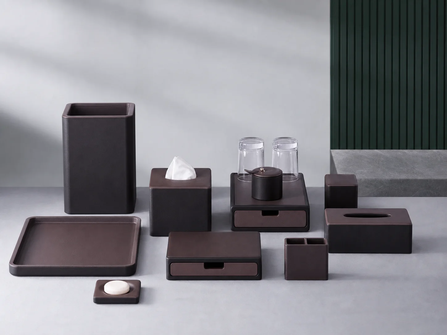 JY Craft Dark Leather Set — Concept Styling Concept styling for Waste Bins