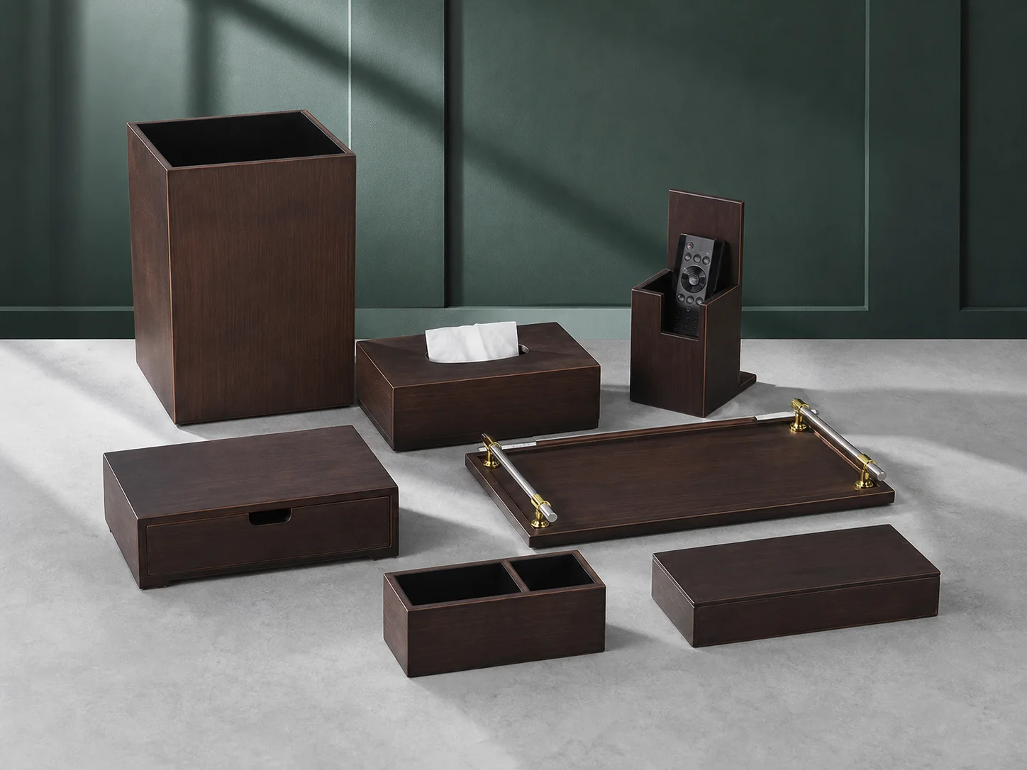JY Craft Dark Wood Guest Room Set — Concept Styling Concept styling for Organizers & Holders
