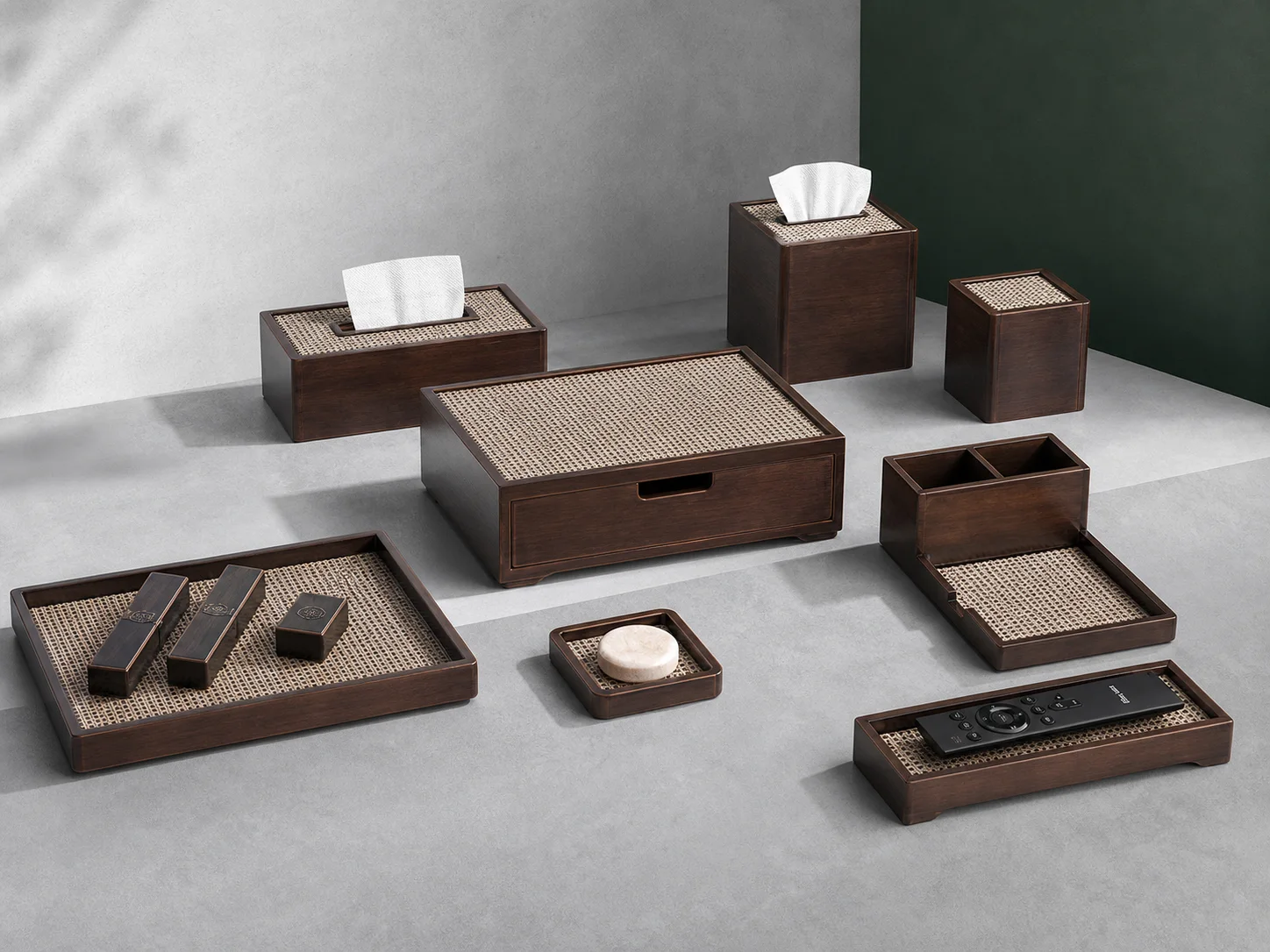 JY Craft Dark Woven Set — Concept Styling Concept styling for Bathroom Accessories