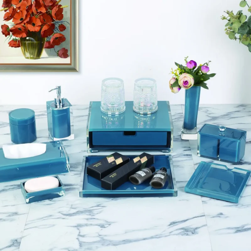 YTX-2064 hotel amenity set with vase, square tray, consumables box