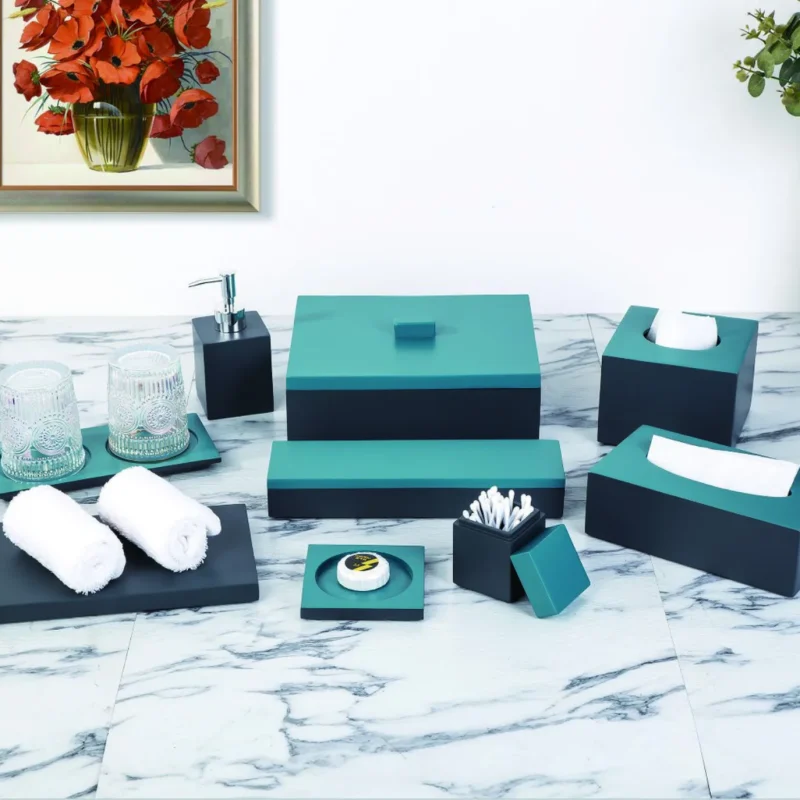 YTX-2065 hotel amenity set with coaster, consumables box, tissue box