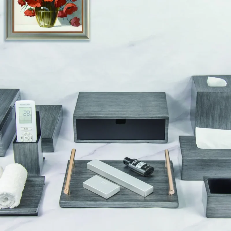 YTX-2090 hotel amenity set with tray, consumables box, stationery box