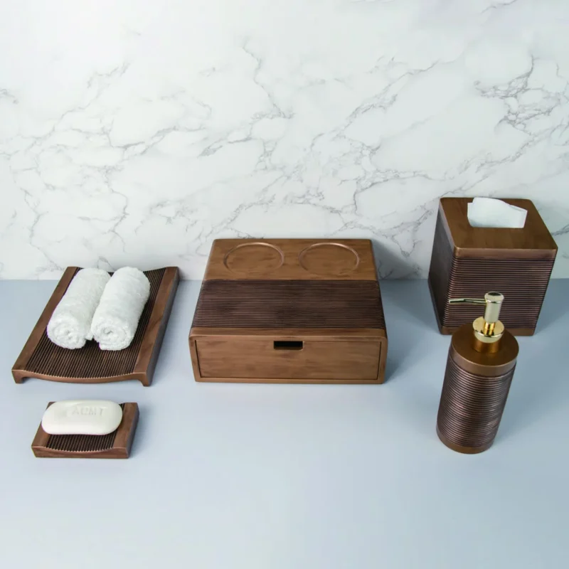 YTX-2094 hotel amenity set with consumables box, tissue box, tray