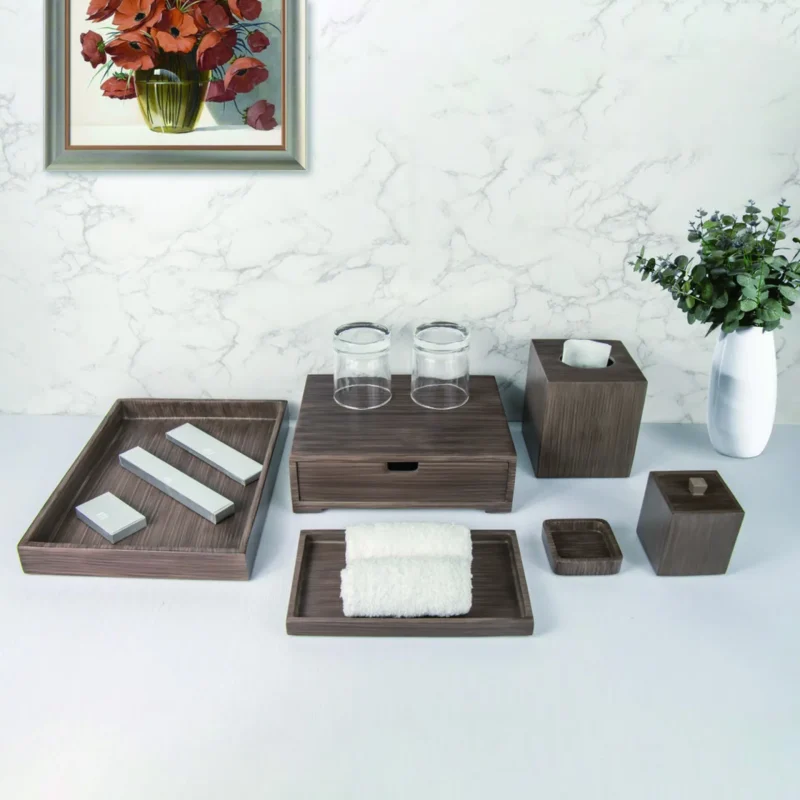 YTX-2097 hotel amenity set with consumables box, soap dish, cotton swab box