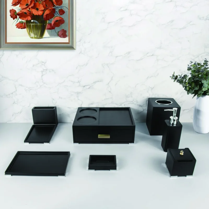 YTX-2318 hotel amenity set with consumables box, lotion bottle, cotton swab box