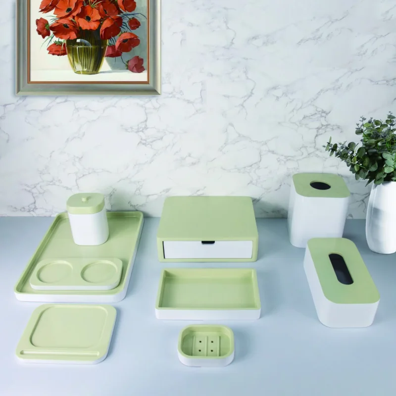YTX-2402 hotel amenity set with consumables box, coaster, cotton swab box