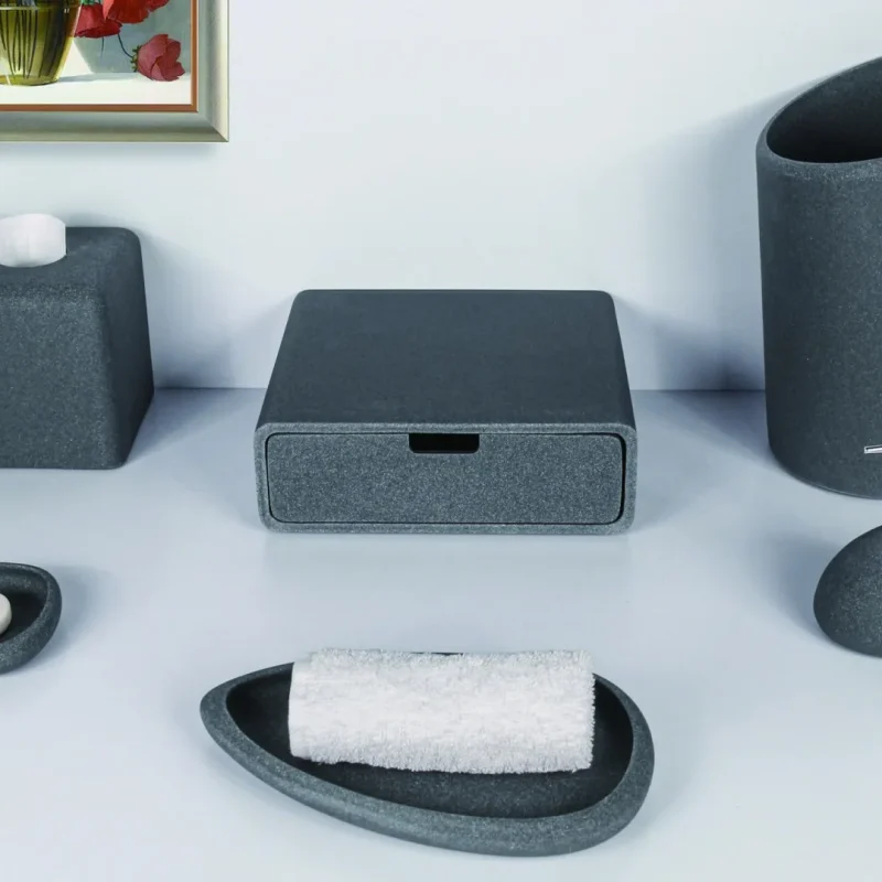 YTX-2509 hotel amenity set with soap dish, towel tray, consumables box