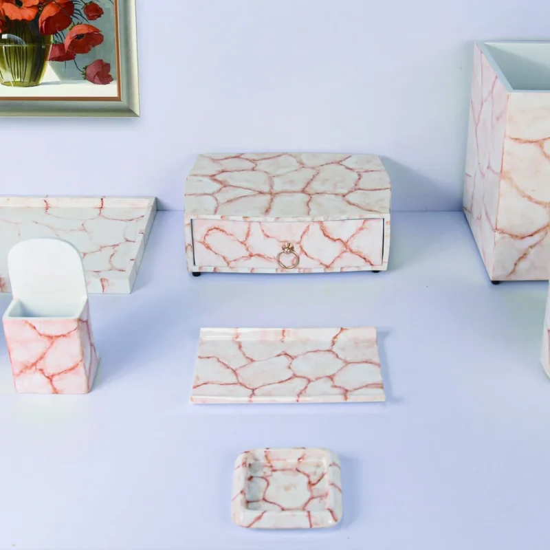 YTX-2530 hotel amenity set with towel tray, soap dish, consumables box