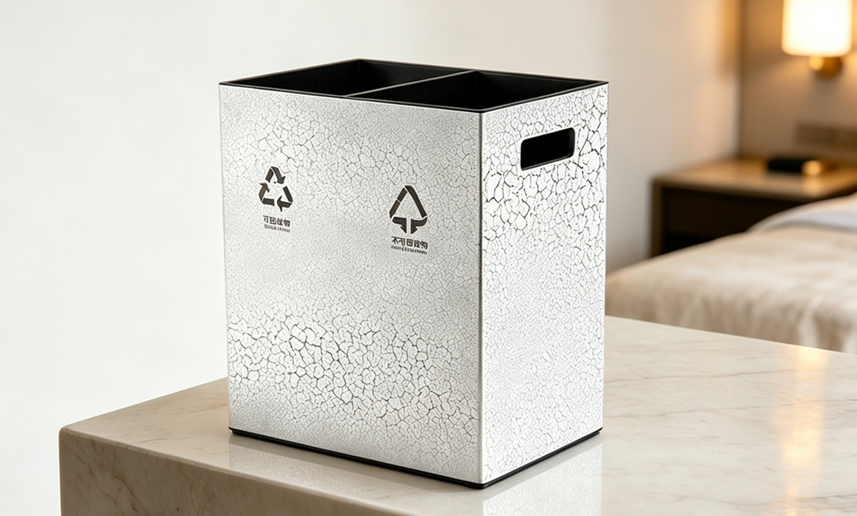 Dual Compartment Resin Recycling Waste Bin-TB-04