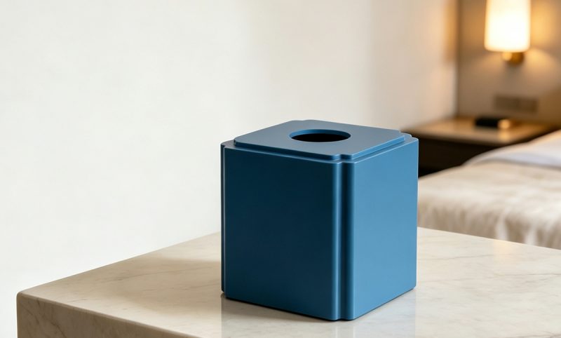 ZJH-06 (1) Luxury Blue Resin Square Tissue Box Cover-ZJH-06