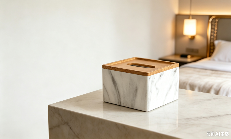 ZJH-07 (1) Resin Wood Marble Combination Tissue Box Cover-ZJH-07