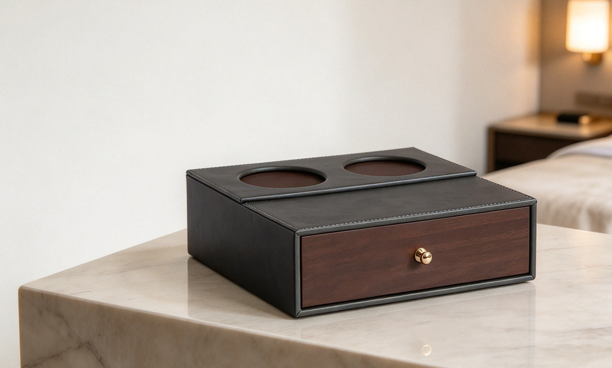 Leather Amenity Box PU Service Tray-PAB-02